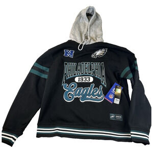 Philadelphia Eagles NFL Hoodie Mens Large - Ultra Game Black Gray Pullover NWT